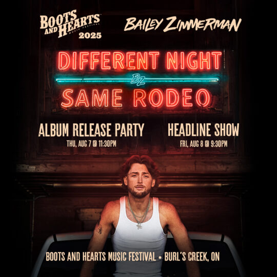 bailey zimmerman album release party thu aug 7 at boots and hearts